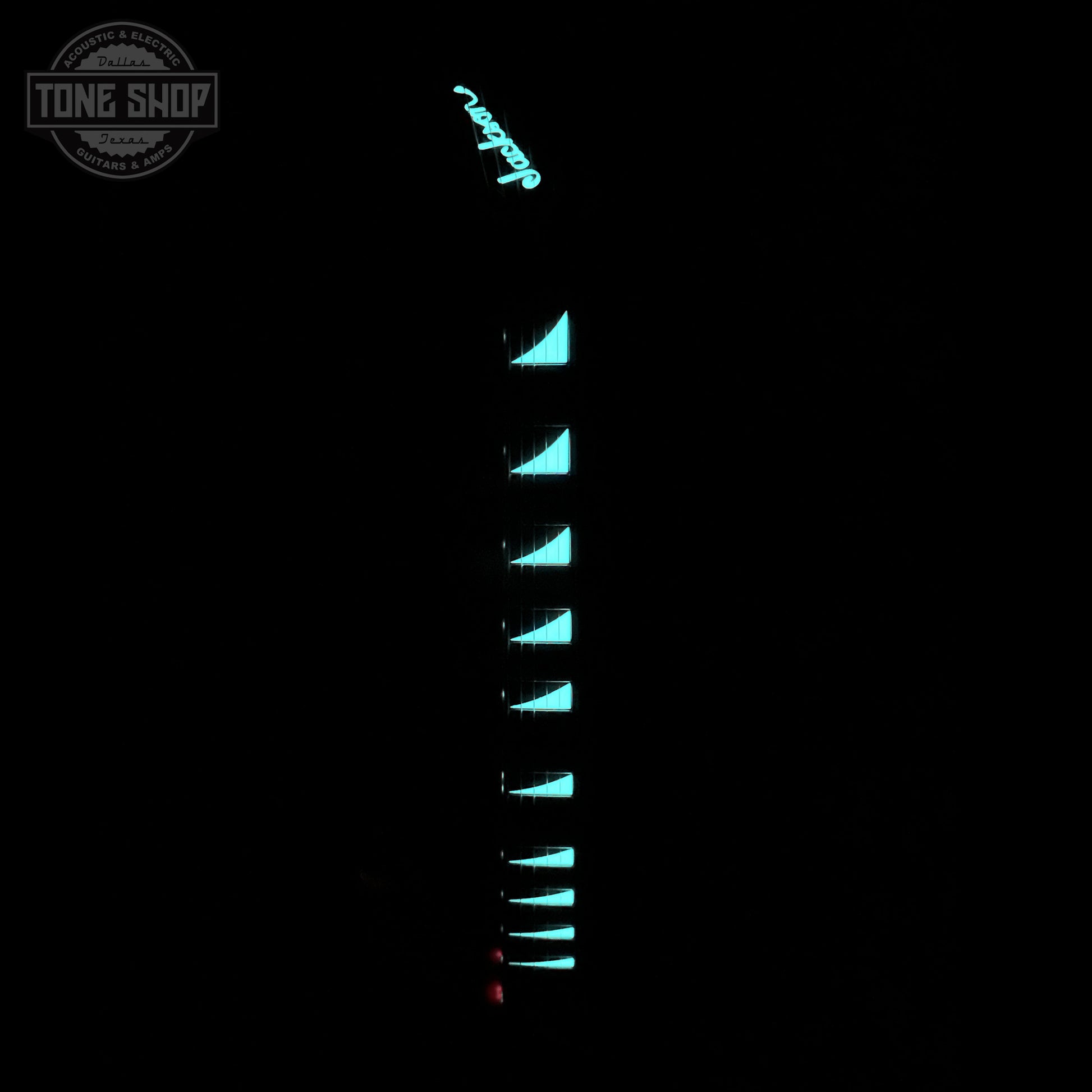 glow in the dark neck of Jackson Custom Shop TSG Illuminati SL2H FR  Neon Pink J11328.