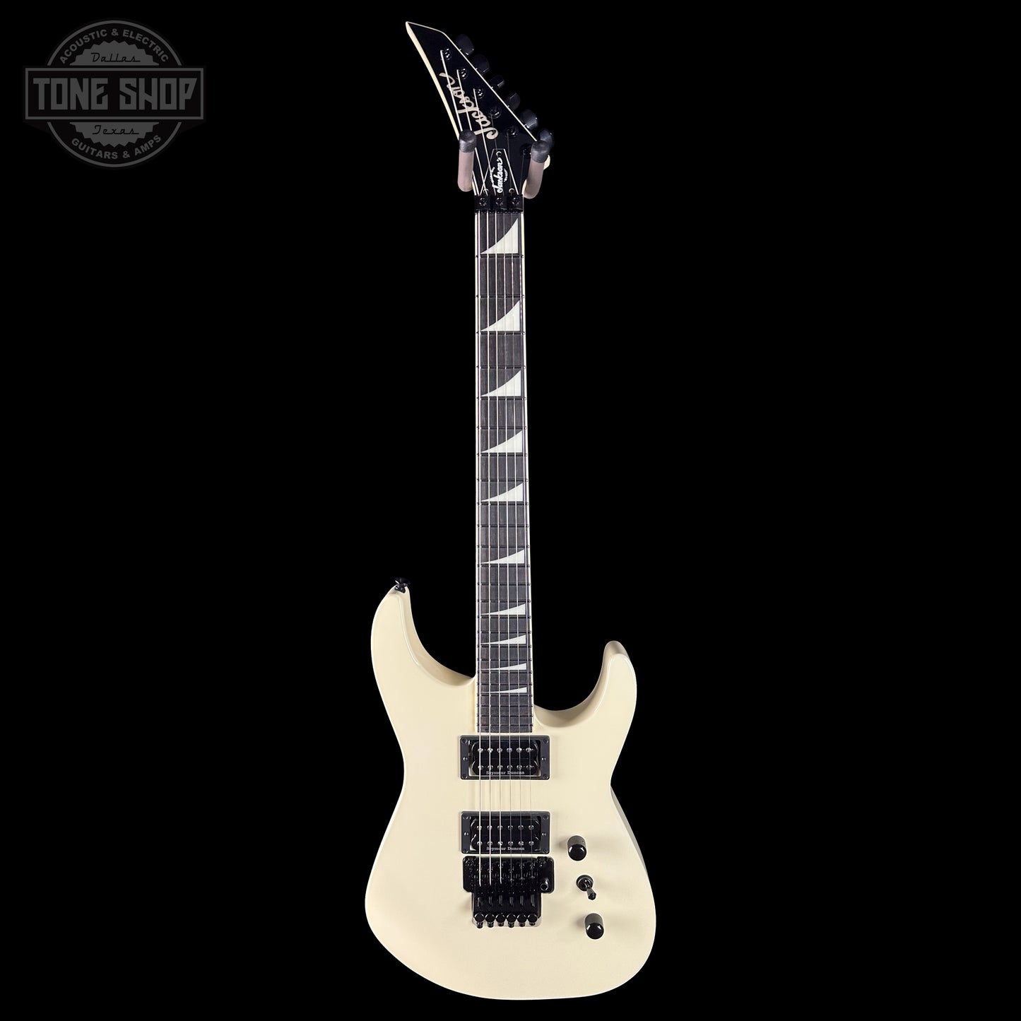 Full frontal of Jackson Custom Shop TSG Illuminati SL2H FR Vanilla Shake wcase J11274.