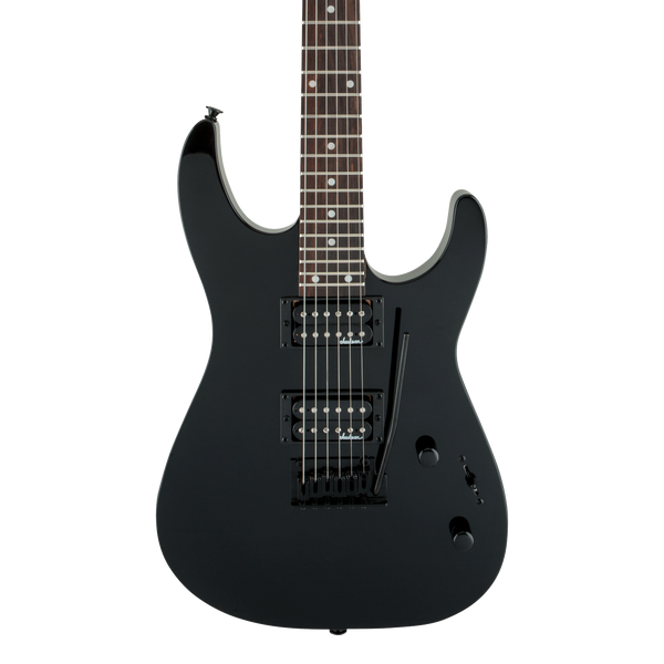 Front of Jackson JS Series Dinky JS12 Amaranth Gloss Black.
