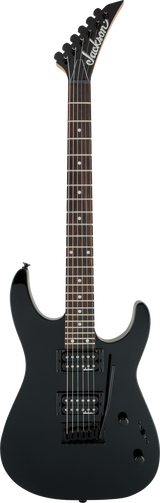 Full frontal of Jackson JS Series Dinky JS12 Amaranth Gloss Black.