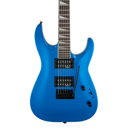 Front of Jackson JS Series Dinky JS22 DKA Metallic Blue.