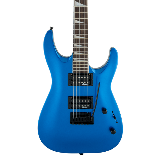 Front of Jackson JS Series Dinky JS22 DKA Metallic Blue.