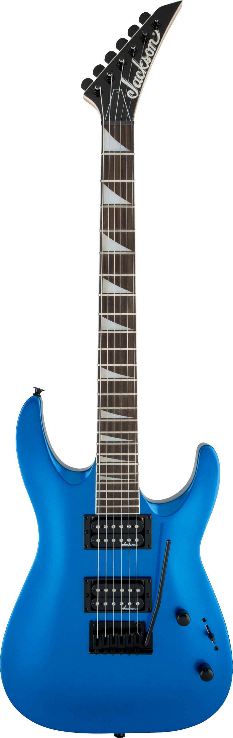Full frontal of Jackson JS Series Dinky JS22 DKA Metallic Blue.
