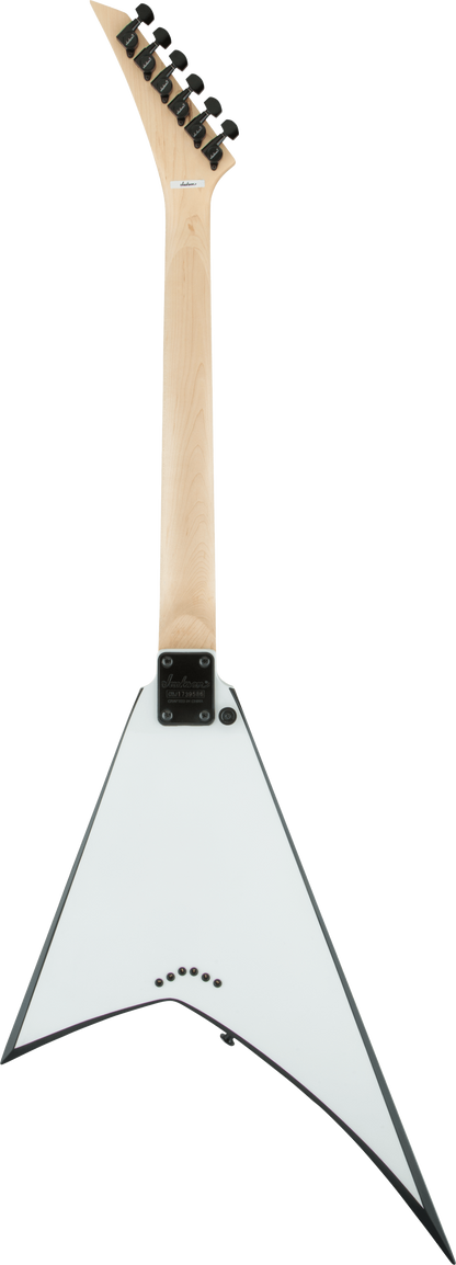 Back of Jackson JS Series Rhoads JS32T White Black Bevel.