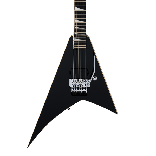 Front of Jackson Pro Plus Pure Metal LE Rhoads RR1A Ebony Gloss Black.