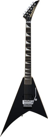 Full frontal of Jackson Pro Plus Pure Metal LE Rhoads RR1A Ebony Gloss Black.