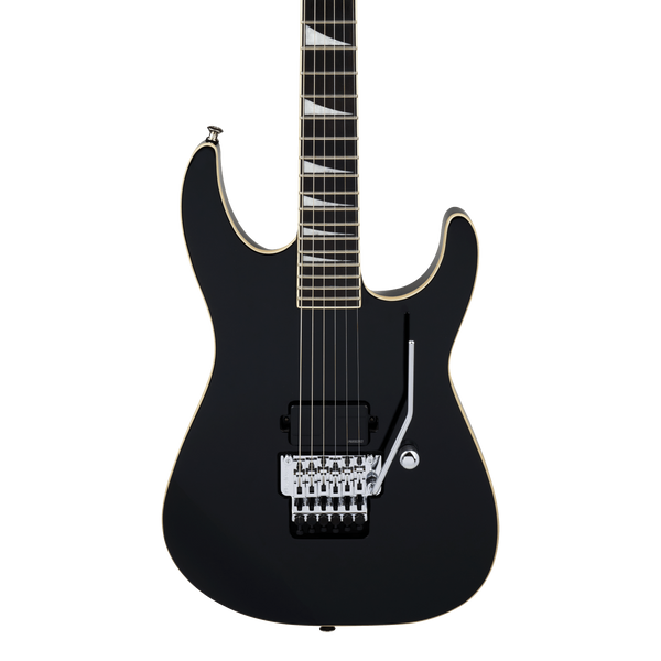 Front of Jackson Pro Plus Pure Metal LE Soloist SL1A Ebony Gloss Black.