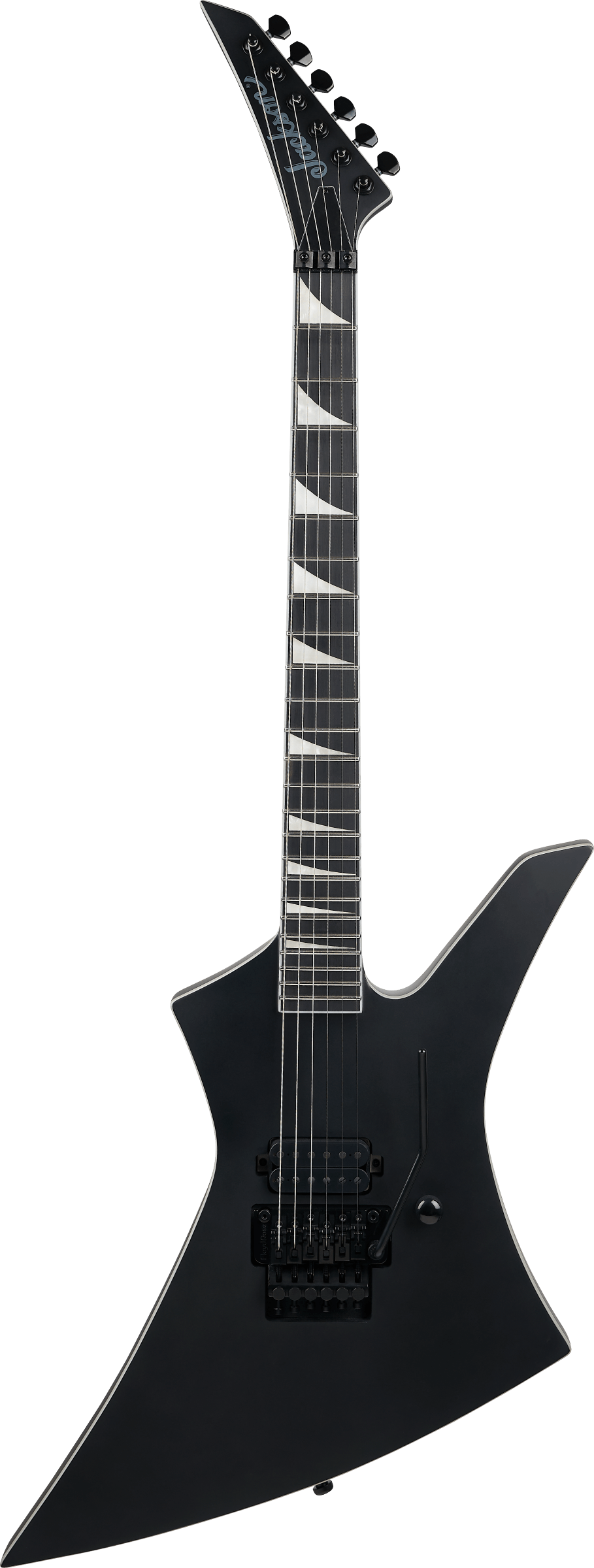 Full frontal of Jackson Pro Plus Pure Metal Limited Edition Kelly KE1A Satin Black.