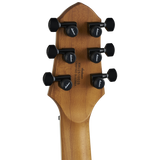 Back of headstock of Jackson Pro Plus Series Signature Sleep Token IV Monarkh SC - Transparent Black Burst.