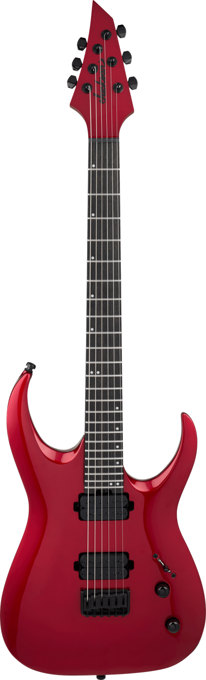 Full frontal of Jackson Pro Series Misha Mansoor Juggernaut HT6 Ebony Red Crystal.