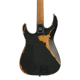Back of body of Jackson Pro Series Signature Phil Collen PC1-E Ebony Worn Black.