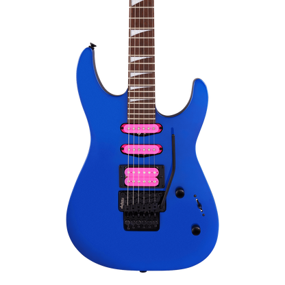 Front of Jackson X Series Dinky DK3XR HSS Cobalt Blue.