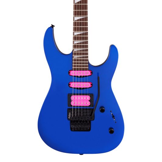 Front of Jackson X Series Dinky DK3XR HSS Cobalt Blue.