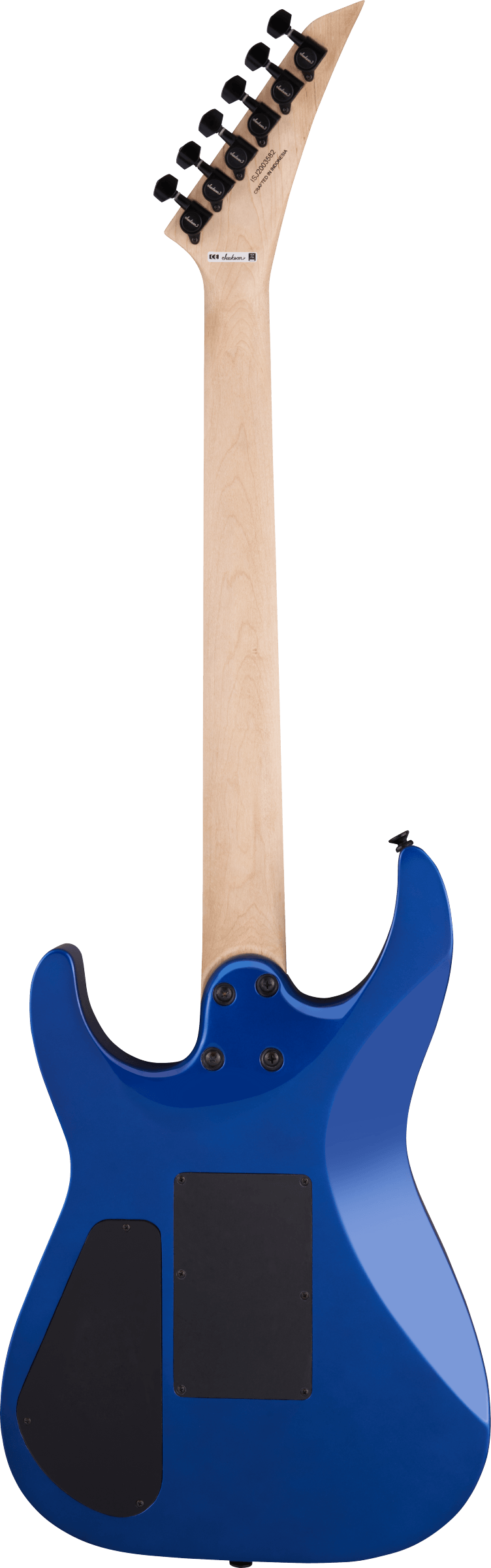 Back of Jackson X Series Dinky DK3XR HSS Cobalt Blue.