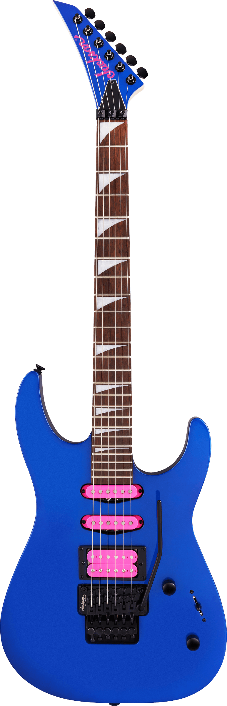 Full frontal of Jackson X Series Dinky DK3XR HSS Cobalt Blue.