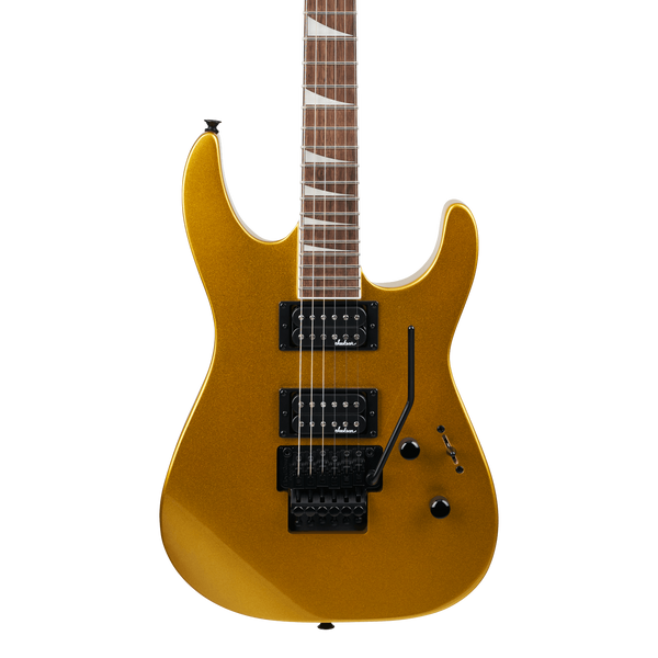 Front of Jackson X Series Soloist SLX DX Gold Bullion.