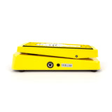 Right side of Dunlop KH95Y Kirk Hammett Cry Baby Wah Yellow Sparkle Edition.