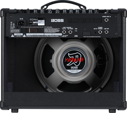 Back of Boss Katana Gen 3 50W 1x12" EX Combo Amp.