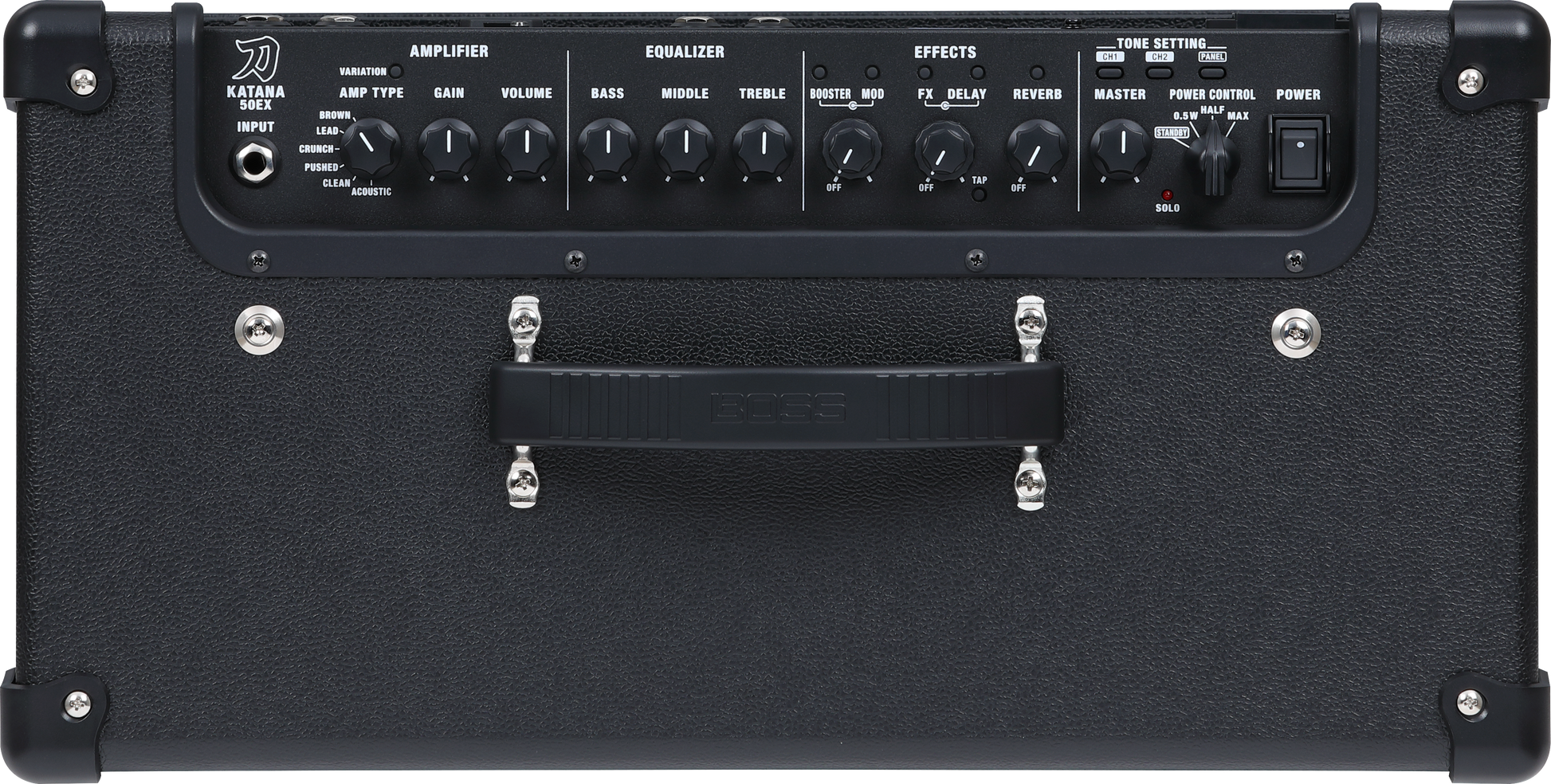 Top of Boss Katana Gen 3 50W 1x12" EX Combo Amp.