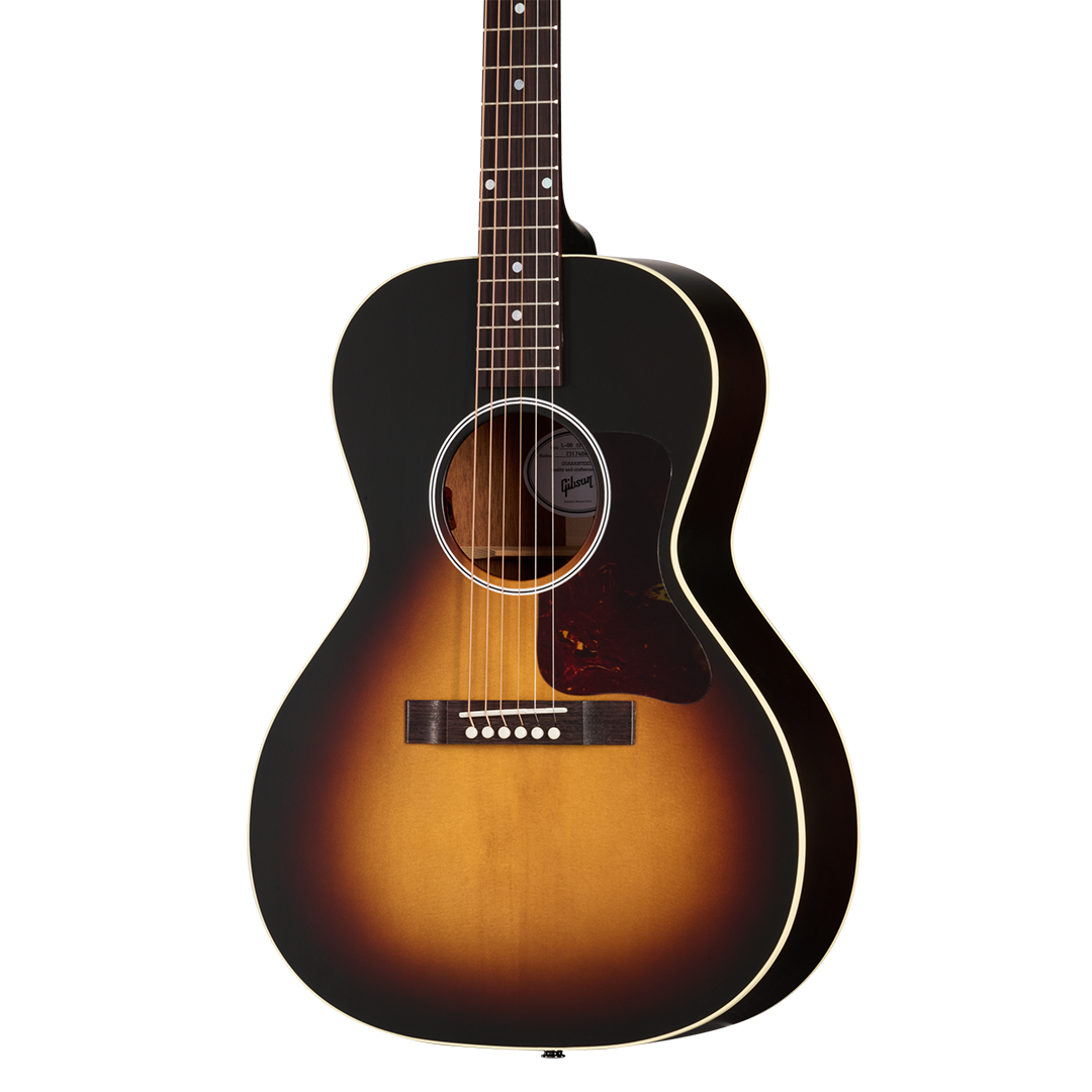 Closeup of Gibson L-00 Special Satin Vintage Sunburst w/bag