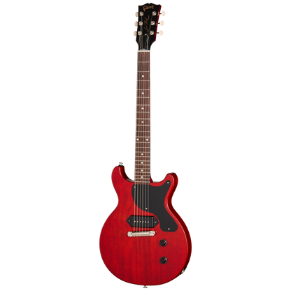 Full frontal of Gibson USA Les Paul Junior Double Cutaway Vintage Cherry.