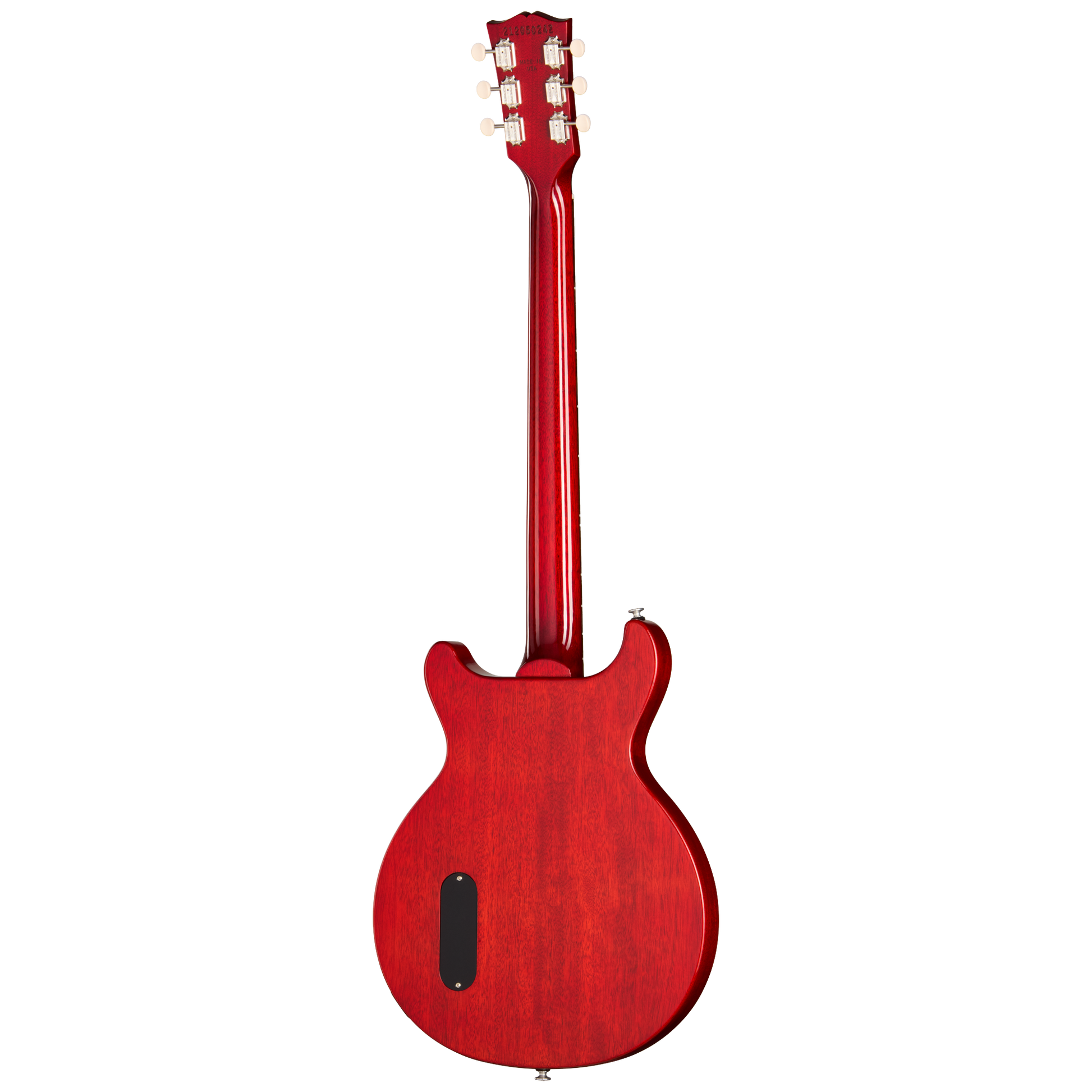 Back of Gibson USA Les Paul Junior Double Cutaway Vintage Cherry.
