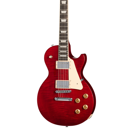 Front of Gibson Les Paul Studio Session Cherry.