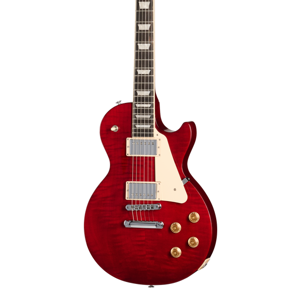 Front of Gibson Les Paul Studio Session Cherry.