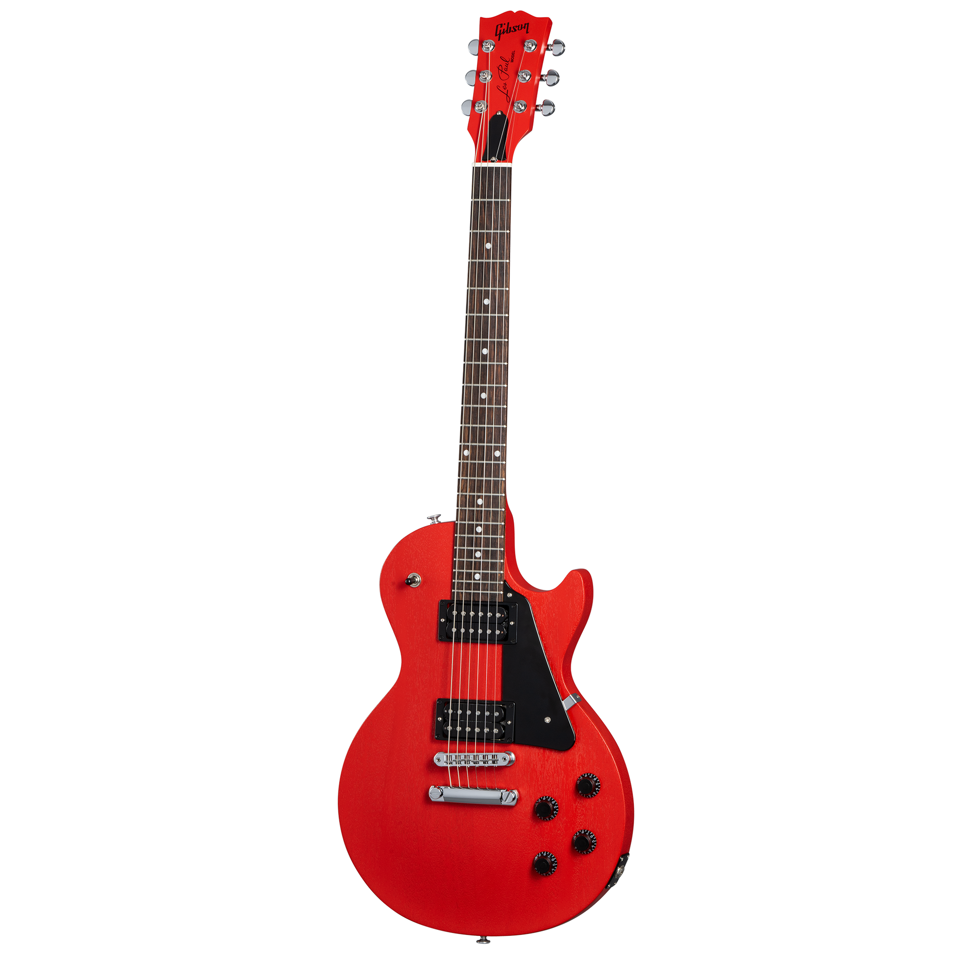 Full shot of Gibson Les Paul Modern Lite Cardinal Red Satin w/case