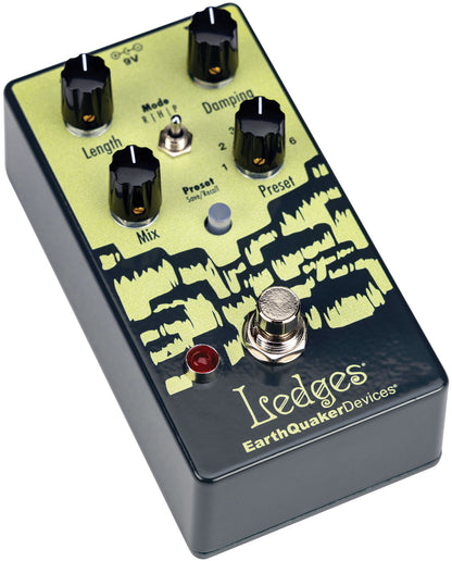 Left side angle of Earthquaker Devices Ledges Tri-Dimensional Reverberation Machine.