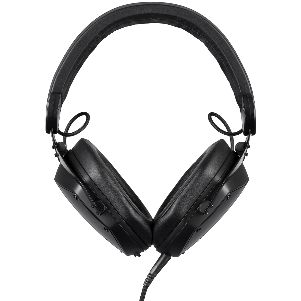 Front of V-Moda M-200 Studio Headphones Matte Black.