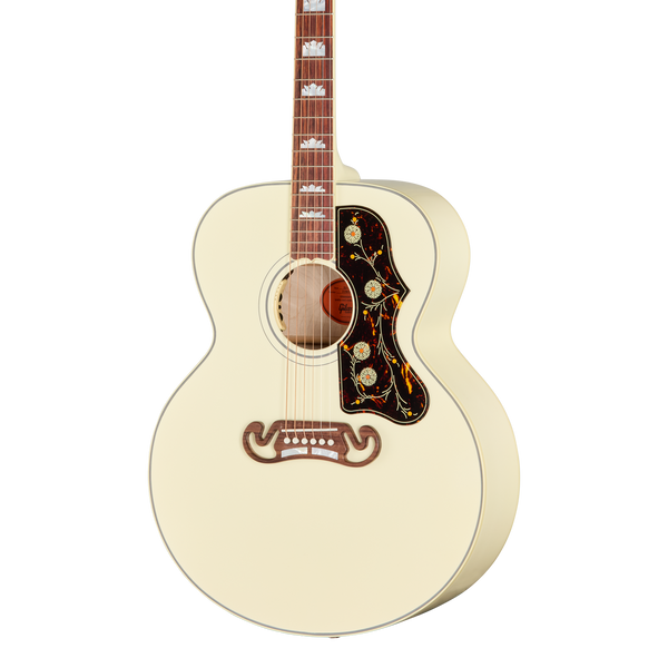 Front of Gibson SJ-200 Standard Classic White.
