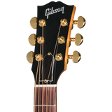 Headstock of Gibson Acoustic J-45 Standard Rosewood Rosewood Burst LR Baggs Hi-Fi DNA.