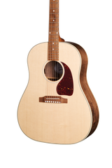 Close up of top of Gibson J-45 Studio Walnut Gloss Top Walnut Burst w/case