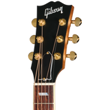Headstock of Gibson Acoustic Parlor Rosewood EC Rosewood Burst LR Baggs Hi-Fi DNA.