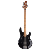 Full front shot of Ernie Ball Music Man StingRay Special Black Maple Black PG  w/Mono Softshell Case
