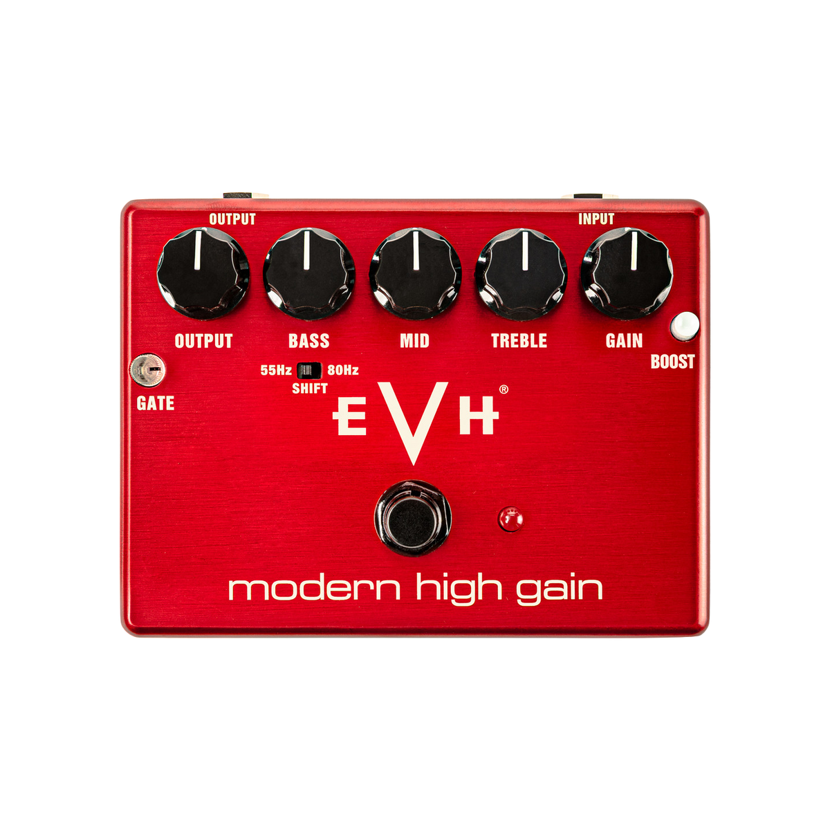 Top down of MXR EVH Modern High Gain Pedal.