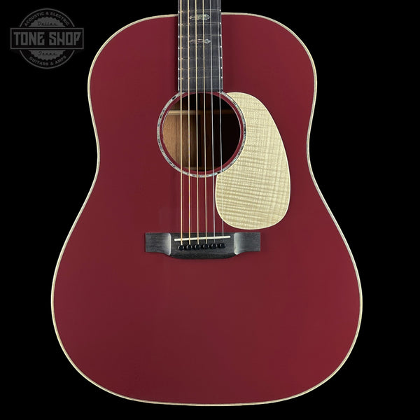 Front of Martin Custom Shop Slope Shoulder Dread Spruce/Mahogany Burgundy.