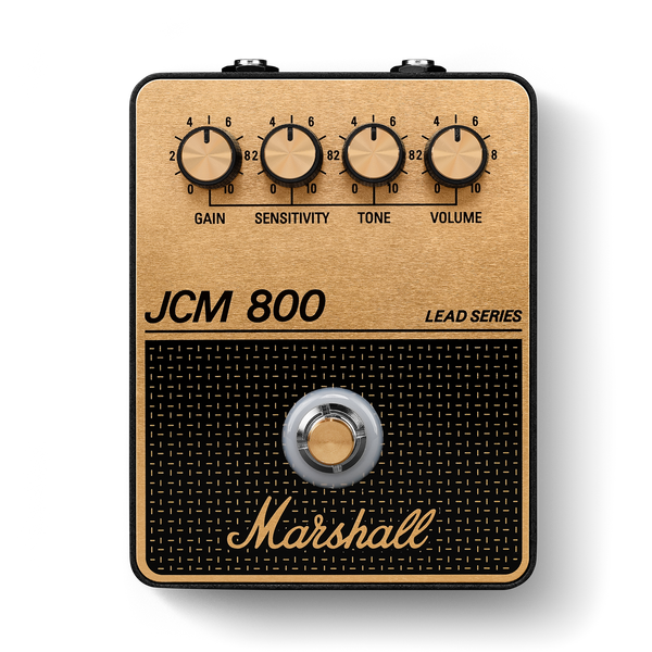 Top down of Marshall JCM800 Overdrive Pedal.