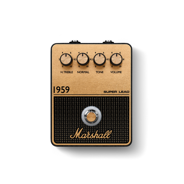 Top down of Marshall 1959 Overdrive Pedal.