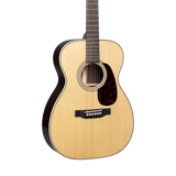 Front of Martin 00-28 Modern Deluxe Natural.