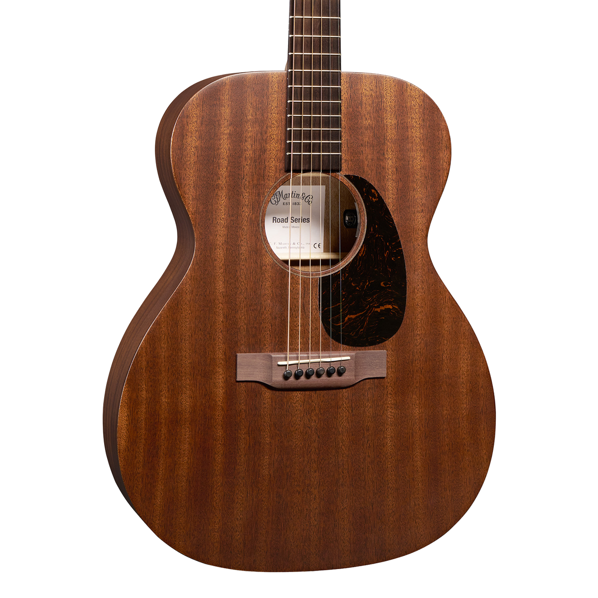 Front of Martin 000-10E Retro Sapele.