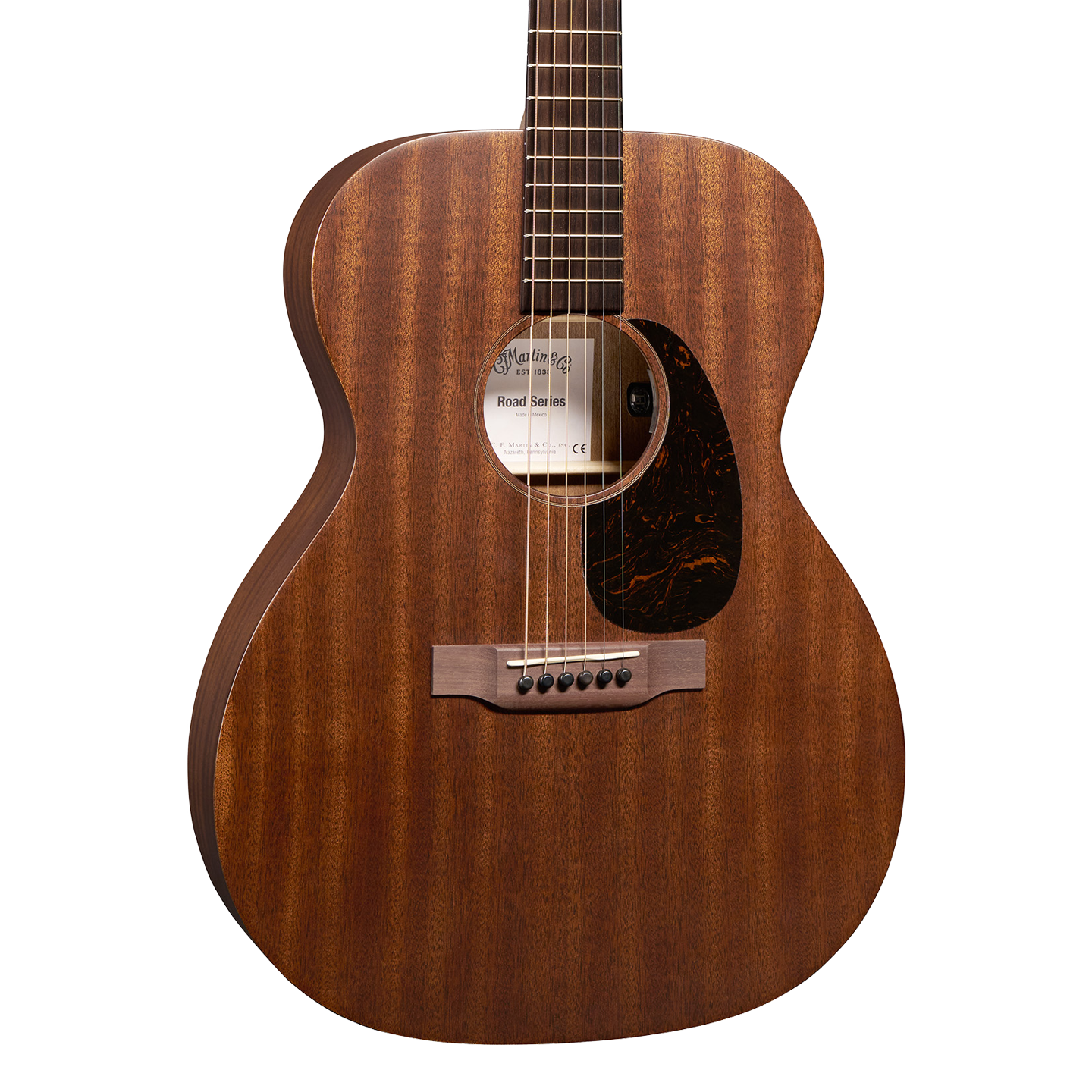 Front of Martin 000-10E Retro Sapele.