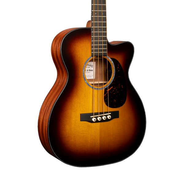 Front of Martin 000-C JR E Burst Bass.