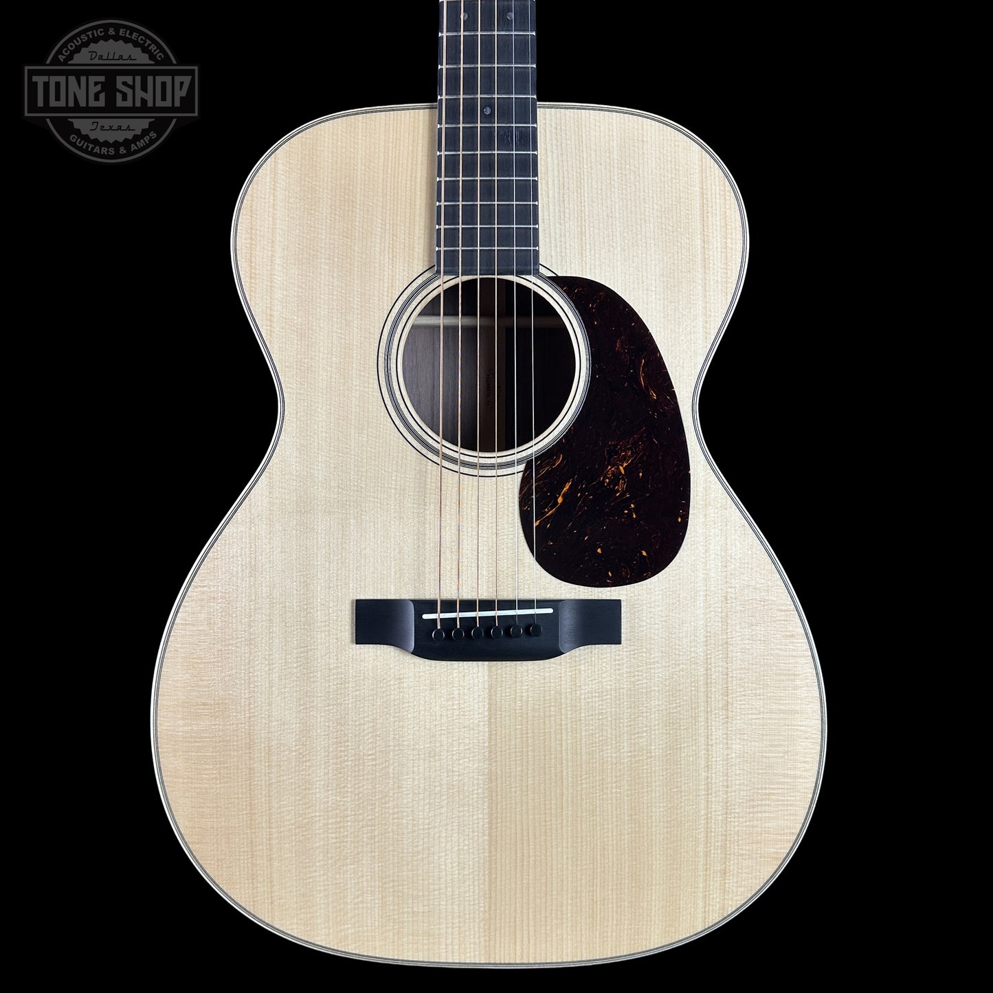 Front of Martin Custom Shop 000-14F Factory Exclusive Sitka Black Walnut 2951026.