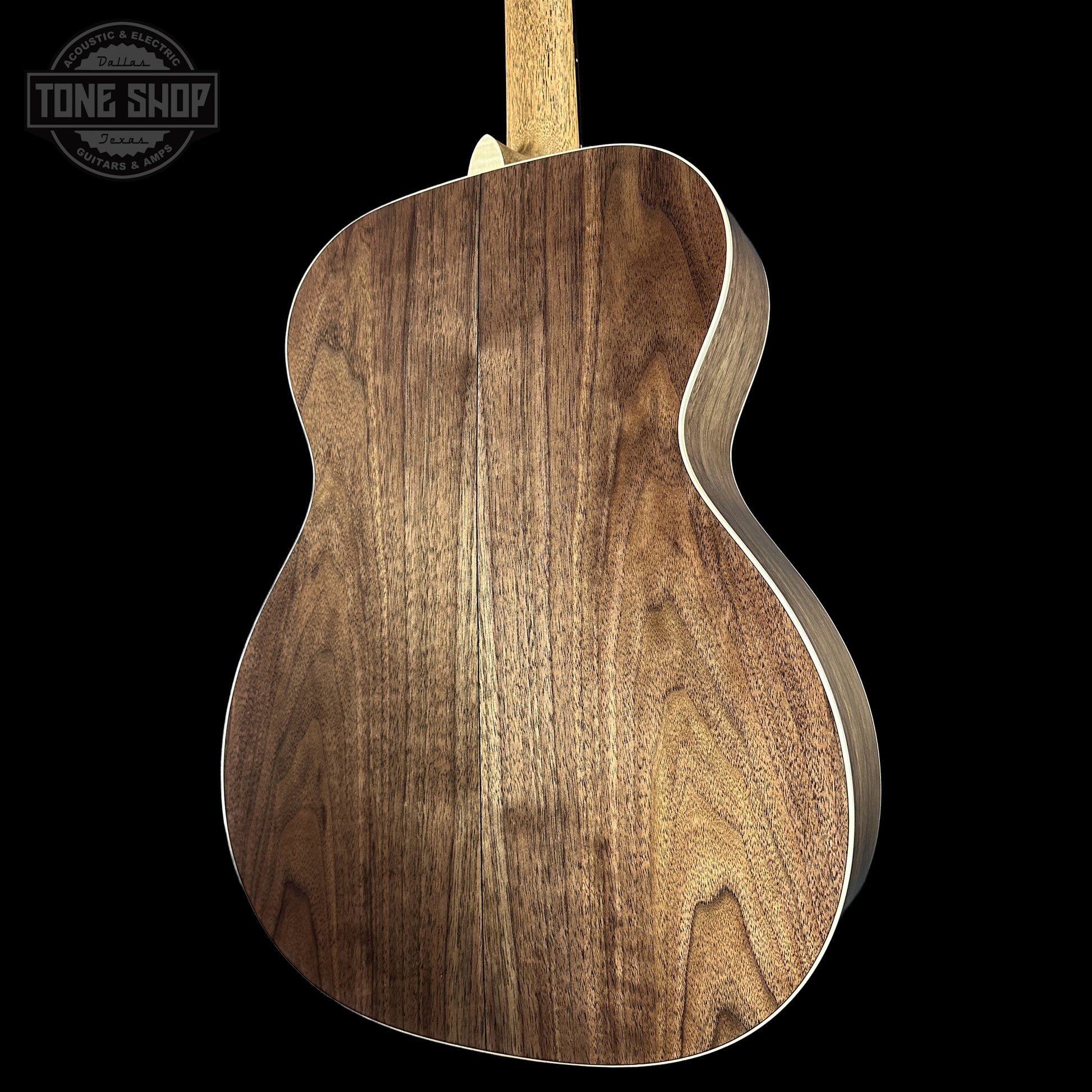 Back right angle of Martin Custom Shop 000-14F Factory Exclusive Sitka Black Walnut 2951026.