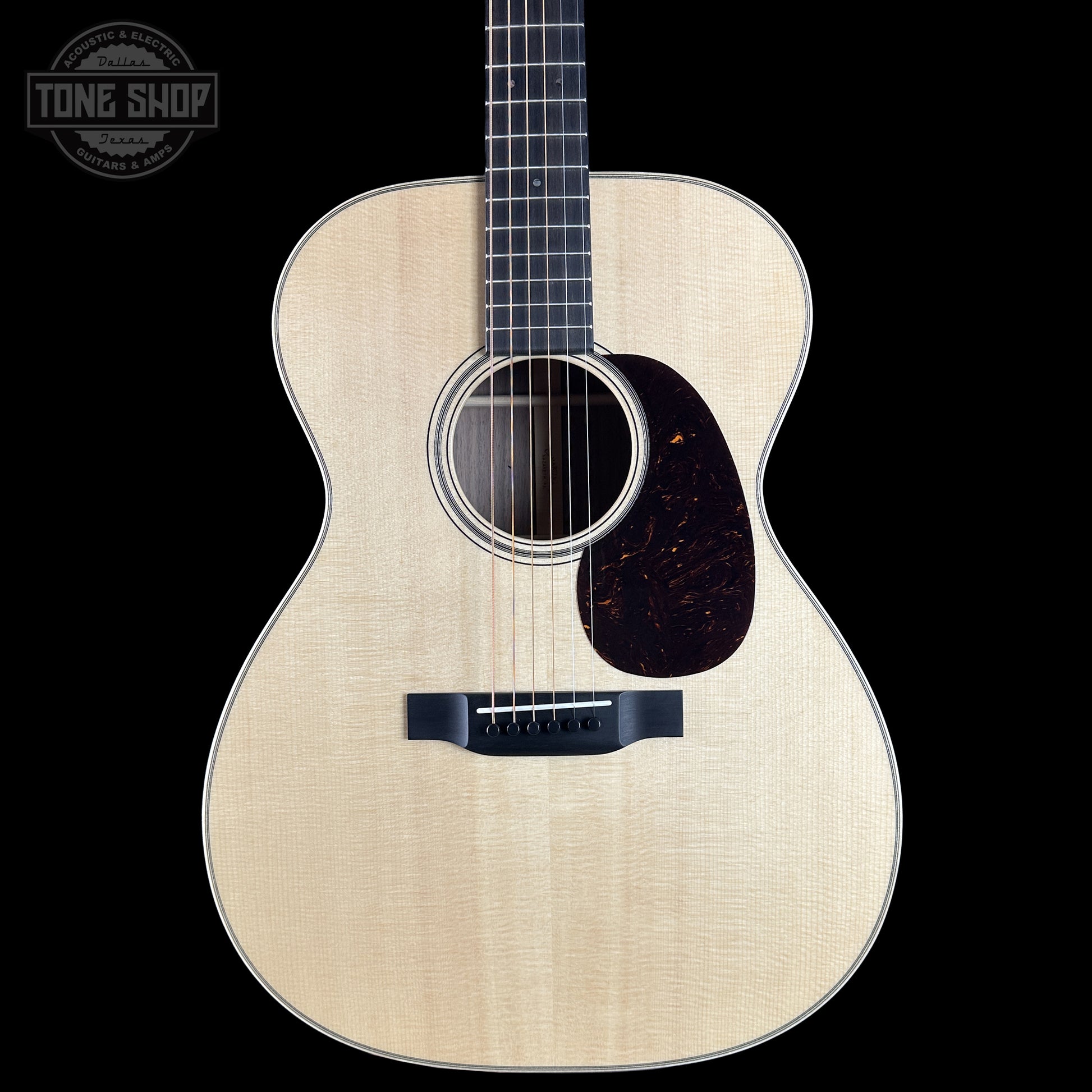 Front of Martin Custom Shop 000-14F Factory Exclusive Sitka Black Walnut 2951130.