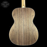 Back of Martin Custom Shop 000-14F Factory Exclusive Sitka Black Walnut 2951130 body.
