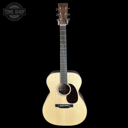 Full frontal of Martin Custom Shop 000-14F Factory Exclusive Sitka Black Walnut 2951130.