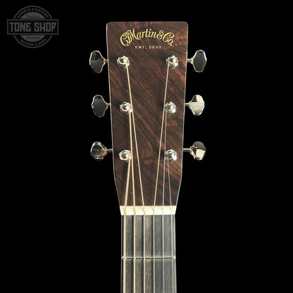 Headstock of Martin Custom Shop 000 14-Fret Wild Grain East Indian Rosewood 2981110.